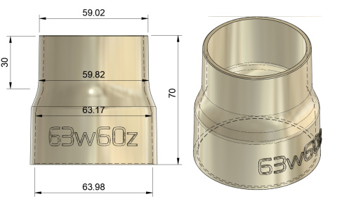 Adapter redukcja odsysania 63w60z Adapter redukcja odsysania 63w60z