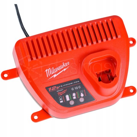 Uchwyt mocowanie do ładowarki Milwaukee C12C C 12 Łatwy i szybki montaż RED Uchwyt mocowanie do ładowarki Milwaukee C12C C 12 Łatwy i szybki montaż RED