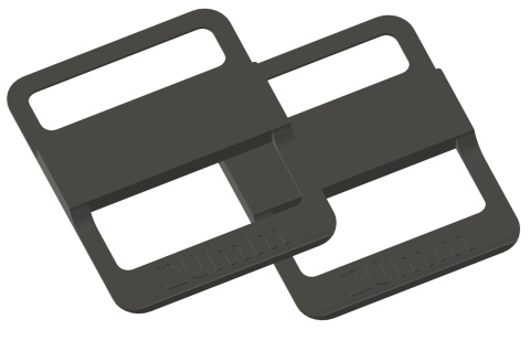 2x Odsunięcie na grubość tarczy do prowadnic 20 mm 2x Odsunięcie na grubość tarczy do prowadnic 20 mm