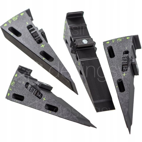 Dystans klin kątowy WedgeF15 cięcie 60° w miejsce 45° do szyny Festool 4szt Dystans klin kątowy WedgeF15 cięcie 60° w miejsce 45° do szyny Festool 4szt