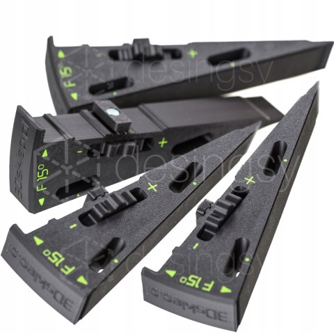 Dystans klin kątowy WedgeF15 cięcie 60° w miejsce 45° do szyny Festool 4szt Dystans klin kątowy WedgeF15 cięcie 60° w miejsce 45° do szyny Festool 4szt