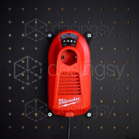 Uchwyt mocowanie do ładowarki Milwaukee M4C Łatwy i szybki montaż Czarny Uchwyt mocowanie do ładowarki Milwaukee M4C Łatwy i szybki montaż Czarny