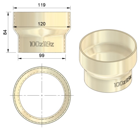 Adapter redukcja 100z119z