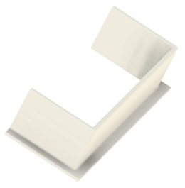 Maskownica wycięcia na zawias w szafce / Nakładka / Obrzeże U 66mm Biała