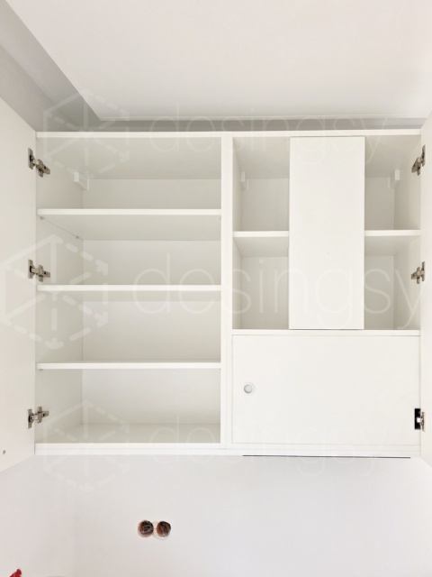 Maskownica wycięcia na zawias w szafce / Nakładka / Obrzeże U 66mm Biała