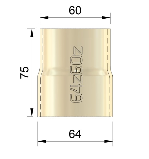 Adapter przyłącze redukcja 64z60z do Spiro