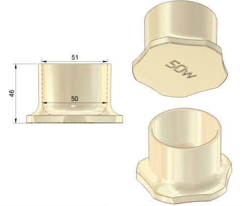 Zaślepka do przewodu Ø50w