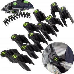 Blokady głębokości frezowania do Domino DF500 - zestaw 11 dystansów 1-11 mm