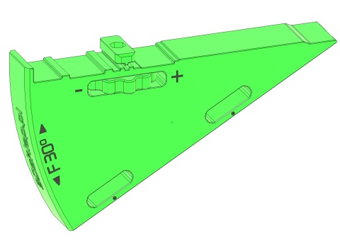 Dystans klin kątowy WedgeF30 cięcie 75° w miejsce 45° do prowadnicy Festool 4szt