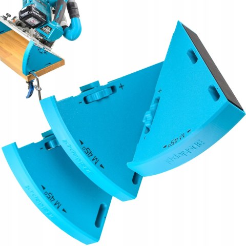 Dystans klin kątowy WedgeM45 cięcie 90° w miejsce 45° do prowadnicy Makita 4100KB