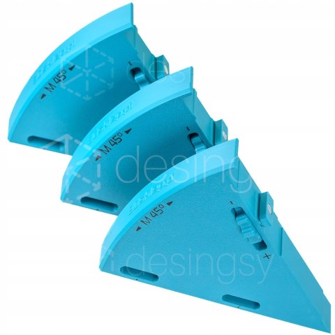 Dystans klin kątowy WedgeM45 cięcie 90° w miejsce 45° do prowadnicy Makita 4100KB