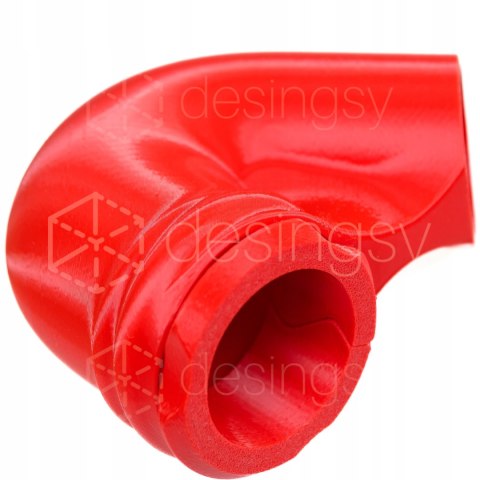 Kolanko kątowe do zagłębiarki MAFELL MT 55 cc koniec haczenia węża U-TURN Red