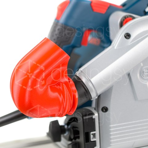 Kolanko kątowe do zagłębiarki MAFELL MT 55 cc koniec haczenia węża U-TURN Red