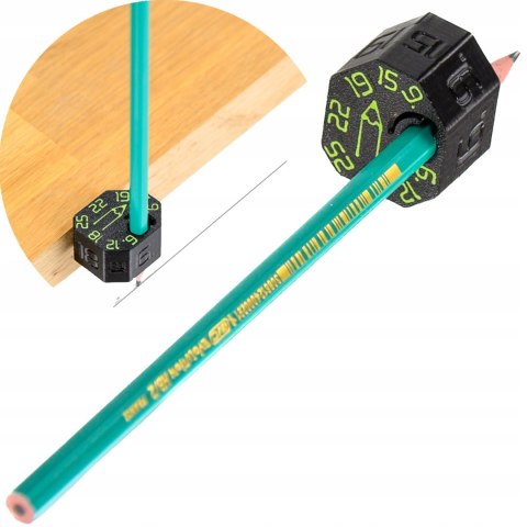 Przymiar do trasowania Scribe Offset 6 9 12 15 18 19 22 25 + ołówek BIC