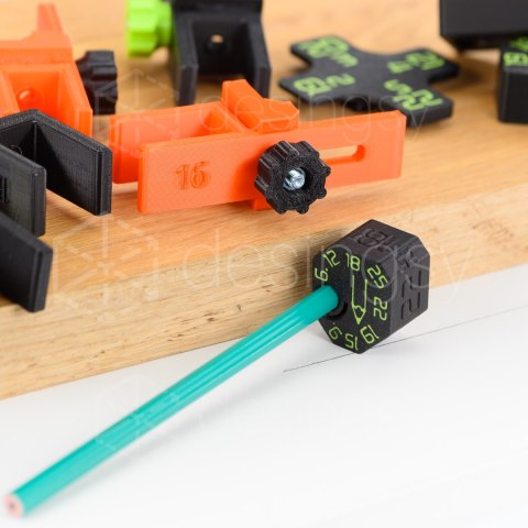 Przymiar do trasowania Scribe Offset 6 9 12 15 18 19 22 25 + ołówek BIC