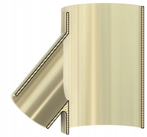 Rozgałęźnik trójnik redukcja 100x60x100 SPIRO odciąg