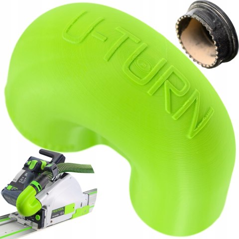 U-TURN kolanko kątowe bezpośrednio na gniazdo zagłębiarki Festool np TS 55