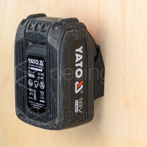 Uchwyt mocowanie do akumulatora baterii YATO 18V YT-8284X KLIK Black 2szt
