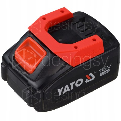 Uchwyt mocowanie do akumulatora baterii YATO 18V YT-8284X KLIK RED 1szt