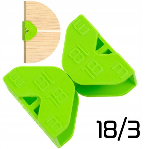 Uchwyty dystansowe do równego pozycjonowania i montażu frontów FrontGut18x3