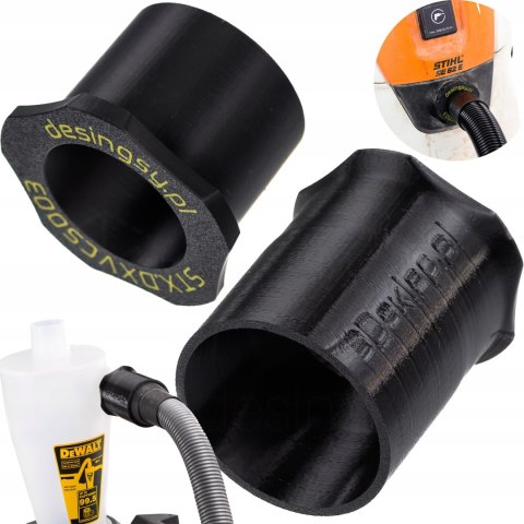 Zestaw adapterów do łączenia DeWalt DXVCS003 i odkurzacza STIHL SE62 wężami