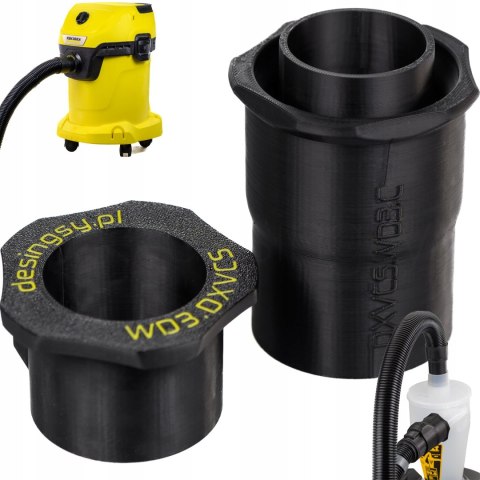 Zestaw adapterów do połączenia DeWalt DXVCS003 i odkurz. Kärcher WD3 wężami