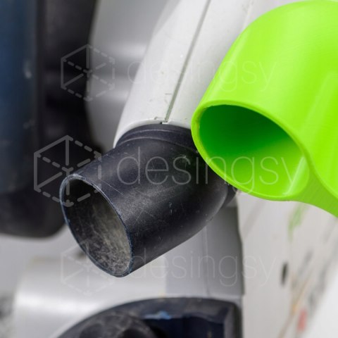 Kolanko kątowe do zagłębiarek Festool TS75 EBQ gładkie STOP haczeniu U-TURN