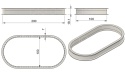 Dwustronna maskownica owalna ∅200na100 Wys. 18 Skladana Biała