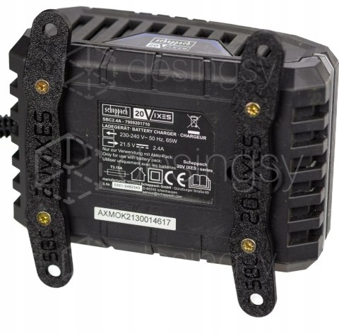 Uchwyt mocowanie ładowarki SCHEPPACH SBC 2.4A 20v IXES Łatwy szybki montaż