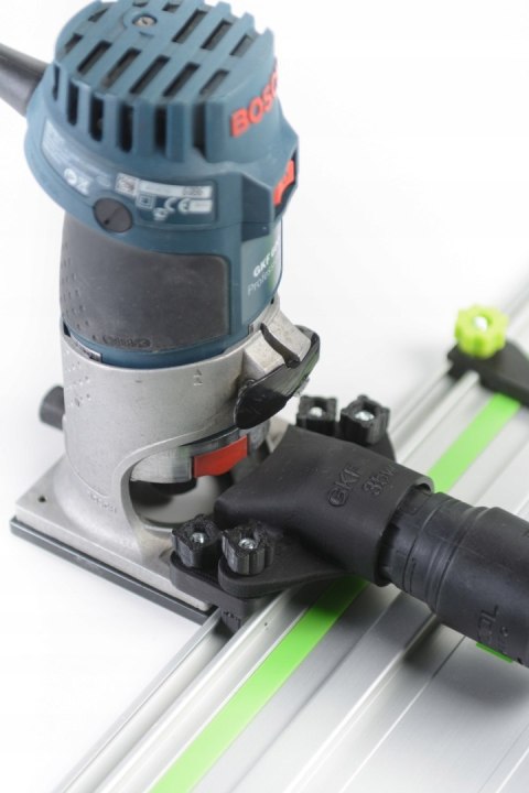 NemoDust Adapter szyny prowadzącej do Bosch GKF 600 Ø35 NemoDust Adapter szyny prowadzącej do Bosch GKF 600 Ø35