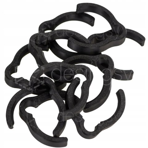 Klips zacisk na wąż Festool D27 wymiary zewnętrzne węża Ø33/34 10szt Czarny