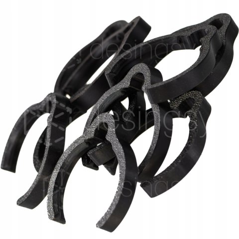 Klips zacisk na wąż Starmix wymiary zewnętrzne węża Ø45z 10szt Czarny