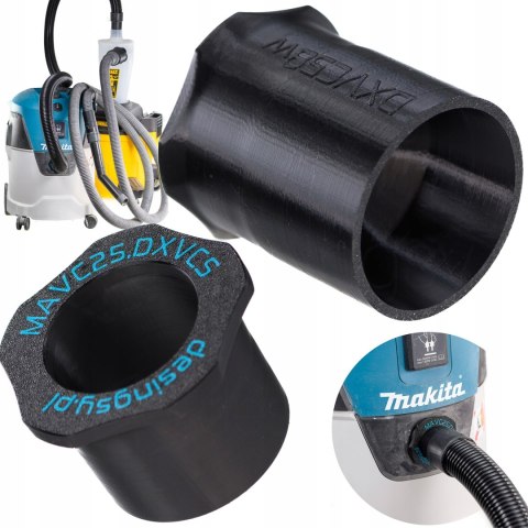 Zestaw adapterów do łączenia DeWalt DXVCS003 i odkurz. Makita VC2512 wężami