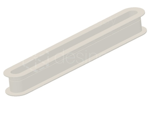 Składana Maskownica Szczelinowa (16mm) Wentylacyjna Kołnierz 7mm Wys18.1 na klik