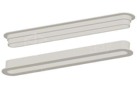 Składana Maskownica Szczelinowa (16mm) Wentylacyjna Kołnierz 7mm Wys18.1 na klik