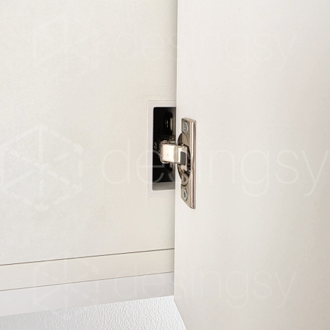 Maskownica wycięcia na zawias w szafce / Nakładka / Obrzeże U 66mm