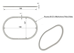 Rozeta ∅127z198zKołnierz7 Różne wysokości i kolory