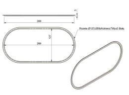 Rozeta ∅127z269zKołnierz7 Różne wysokości i kolory