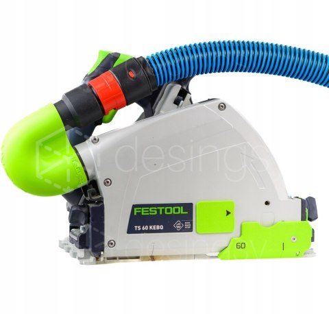 U-TURN kolanko kątowe bezpośrednio na gniazdo zagłębiarki Festool TS55 FEBQ