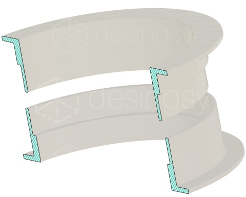 Składana Rozeta okrągła od Ø60 do Ø150 Wentylacyjna Kołnierz 7mm Wys18.1 na klik