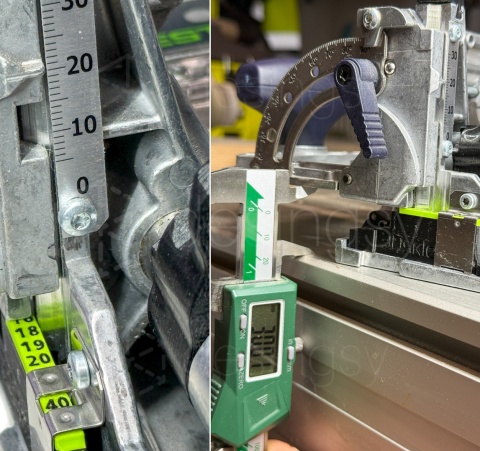 Wskaźnik metryczny 18mm do Festool Domino DF500 12 16 18 19 22 25 40