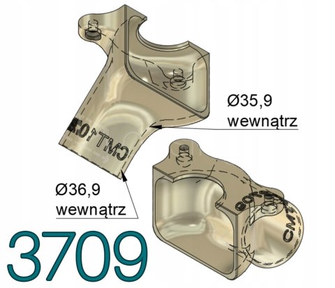 Adapter odsysania dolnego frezarki Makita 3709 Ø35