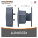 SPACE-PLUG MINI dystans korpusu 15-35mm 10szt