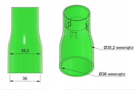 Adapter odkurzacz Ø 35 przejściówka Festool RO 150 Adapter odkurzacz Ø 35 przejściówka Festool RO 150
