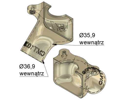 Adapter odsysania dół frezarki Makita MT M3700 Ø35 Adapter odsysania dół frezarki Makita MT M3700 Ø35