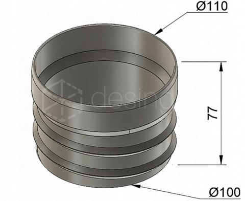 Adapter redukcja 110 kanalizacyjna 100 spiro GWINT Adapter redukcja 110 kanalizacyjna 100 spiro GWINT
