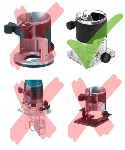Adapter szyny prowadzącej frezarka Makita 3709 Ø35 Adapter szyny prowadzącej frezarka Makita 3709 Ø35