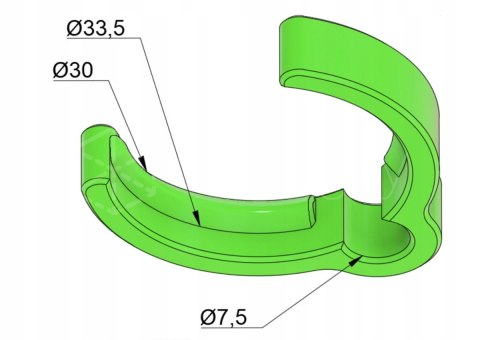 Klips zacisk na wąż Festool D27 zewn. Ø33/34 1szt Klips zacisk na wąż Festool D27 zewn. Ø33/34 1szt
